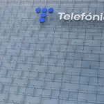 Fachada de la sede de Telefónica en Madrid