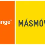 Foto montaje con los logos de Orange y Más Móvil