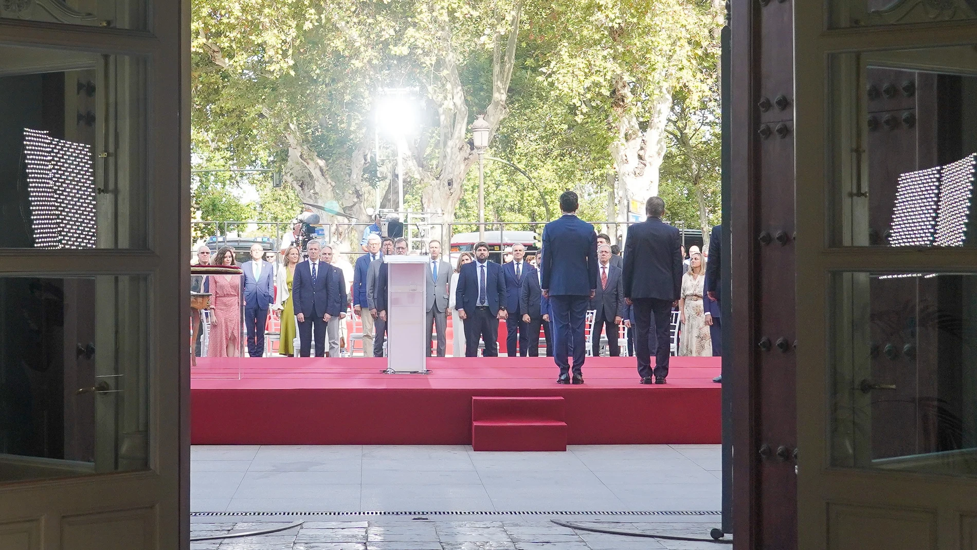 Juanma Moreno en el discurso después de la toma de posesión como presidente de la Junta de Andalucía