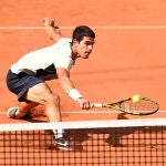 Carlos Alcaraz, durante la final de Hamburgo contra el italiano Lorenzo Musetti.