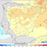 El mapa muestra las diferencias de temperatura de este mes de agosto respecto de la media