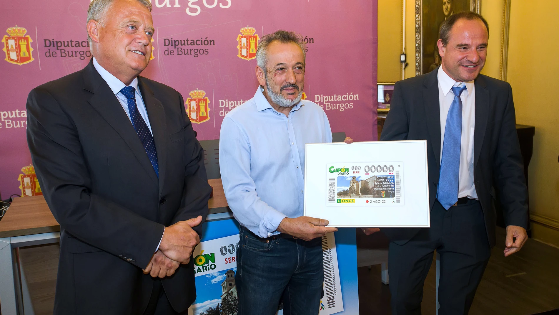 La ONCE presenta el cupón dedicado al V Centenario del Templo de Nuestra Señora de la Asunción, de Olmillos de Sasamón (Burgos)