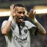 Neymar celebra un gol en un partido del PSG
