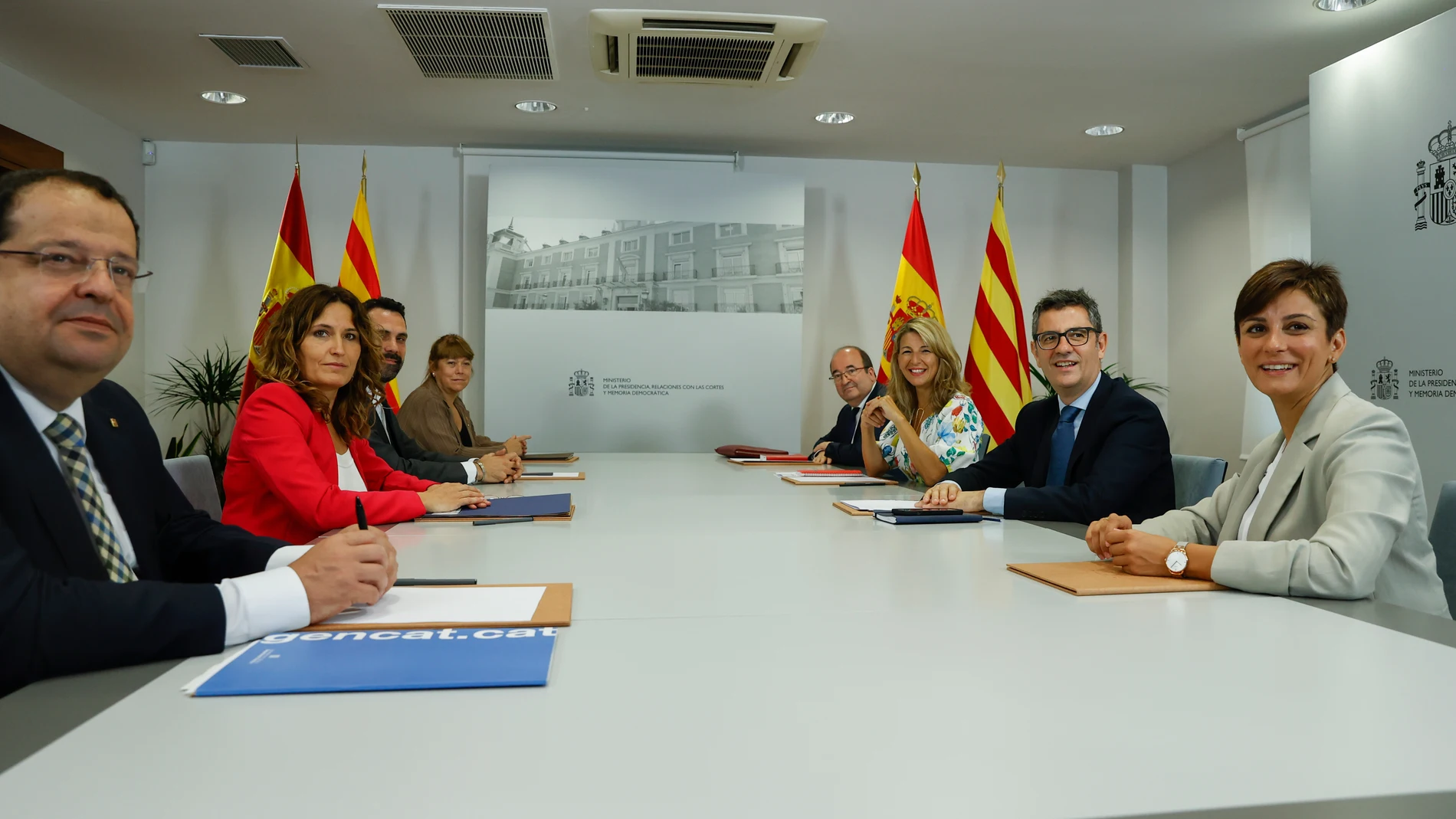 La reunión entre el Gobierno central y el de la Generalitat allanó el camino para la aprobación de las cuentas del Estado para 2023