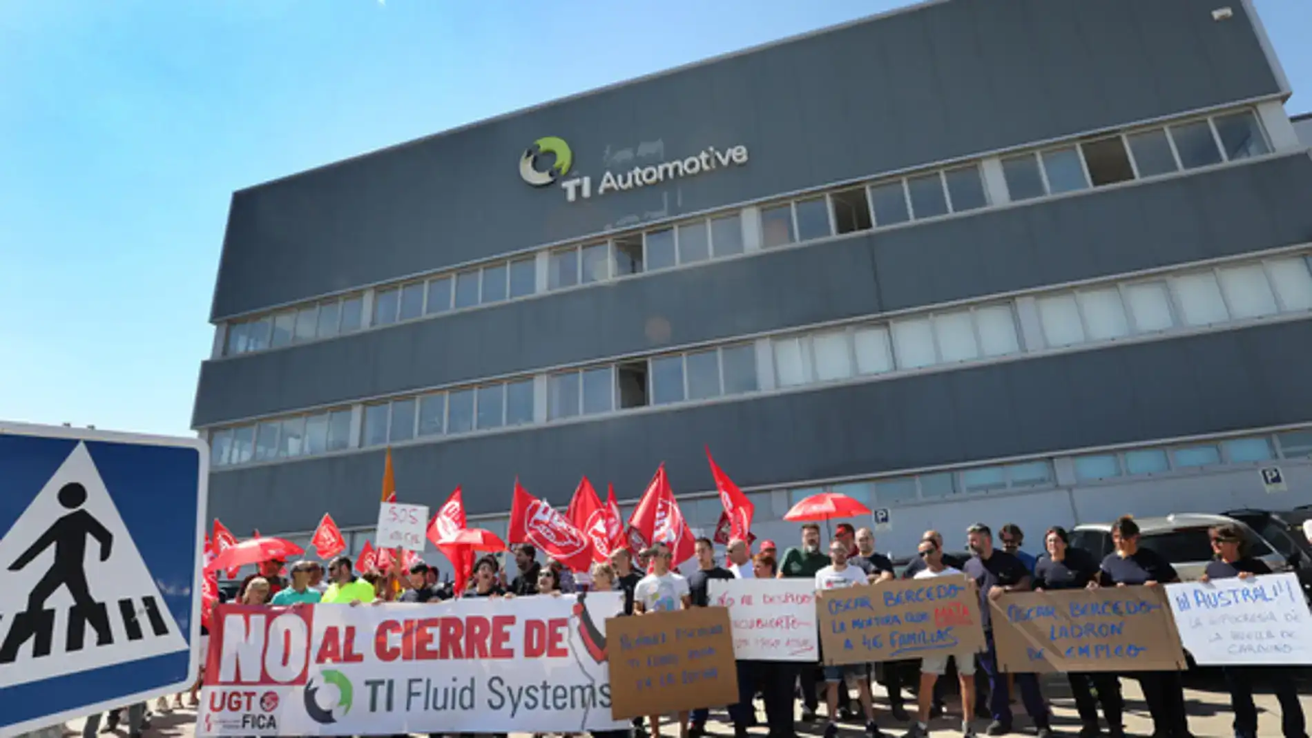 Protesta a las puertas de la fábrica TI Fluid Systems