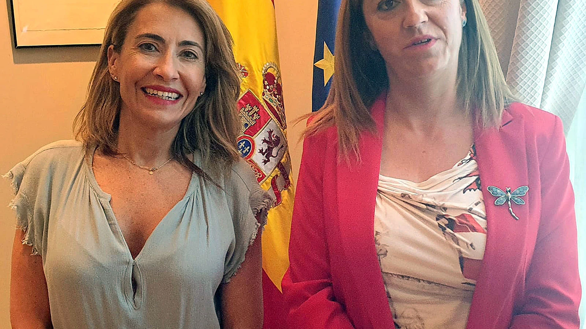 La ministra de Transportes, Movilidad y Agenda Urbana, Raquel Sánchez, se reúne con la delegada del Gobierno en Castilla y León, Virginia Barcones