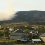 Incendio en la localidad de Otero de Naraguantes, perteneciente al municipio de Fabero (León)