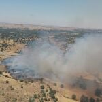 Imagen del incendio en Collado del Mirón (Ávila) JCYL 18/07/2022