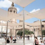 Ambiente en la Plaza de la Reina de Valencia