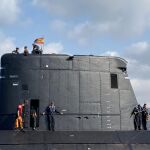 Imágenes del submarino español Galerna durante su inmersión