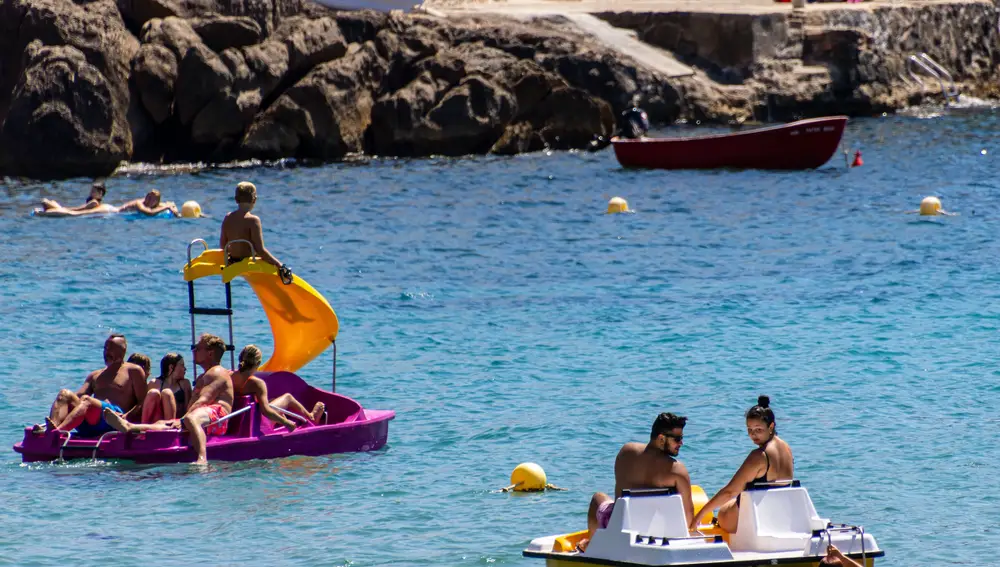 Turistas en una playa de Mallorca
