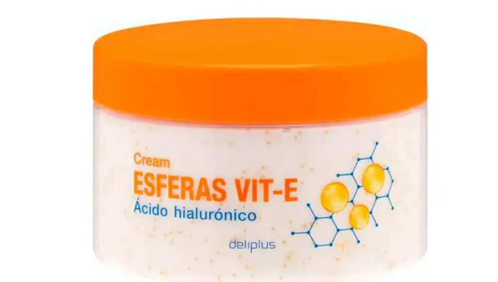 Crema con vitamina E y ácido hialurónico