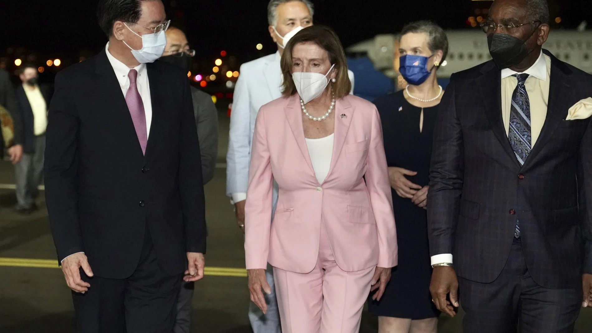 La presidenta de la Cámara de Representantes de Estados Unidos, Nancy Pelosi, en Taiwán