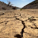 Vista del nivel del agua del pantano Sidi Mohamed bin Abdellah, situado a 24 kilómetros de Rabat