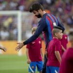 Gerard Piqué con el Barcelona.