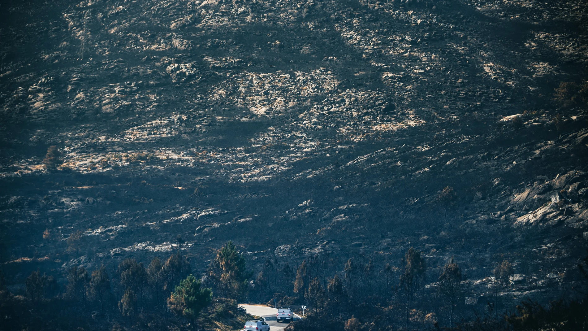 Galicia se ha convertido en foco principal de los incendios en España Aquí el de Boiro