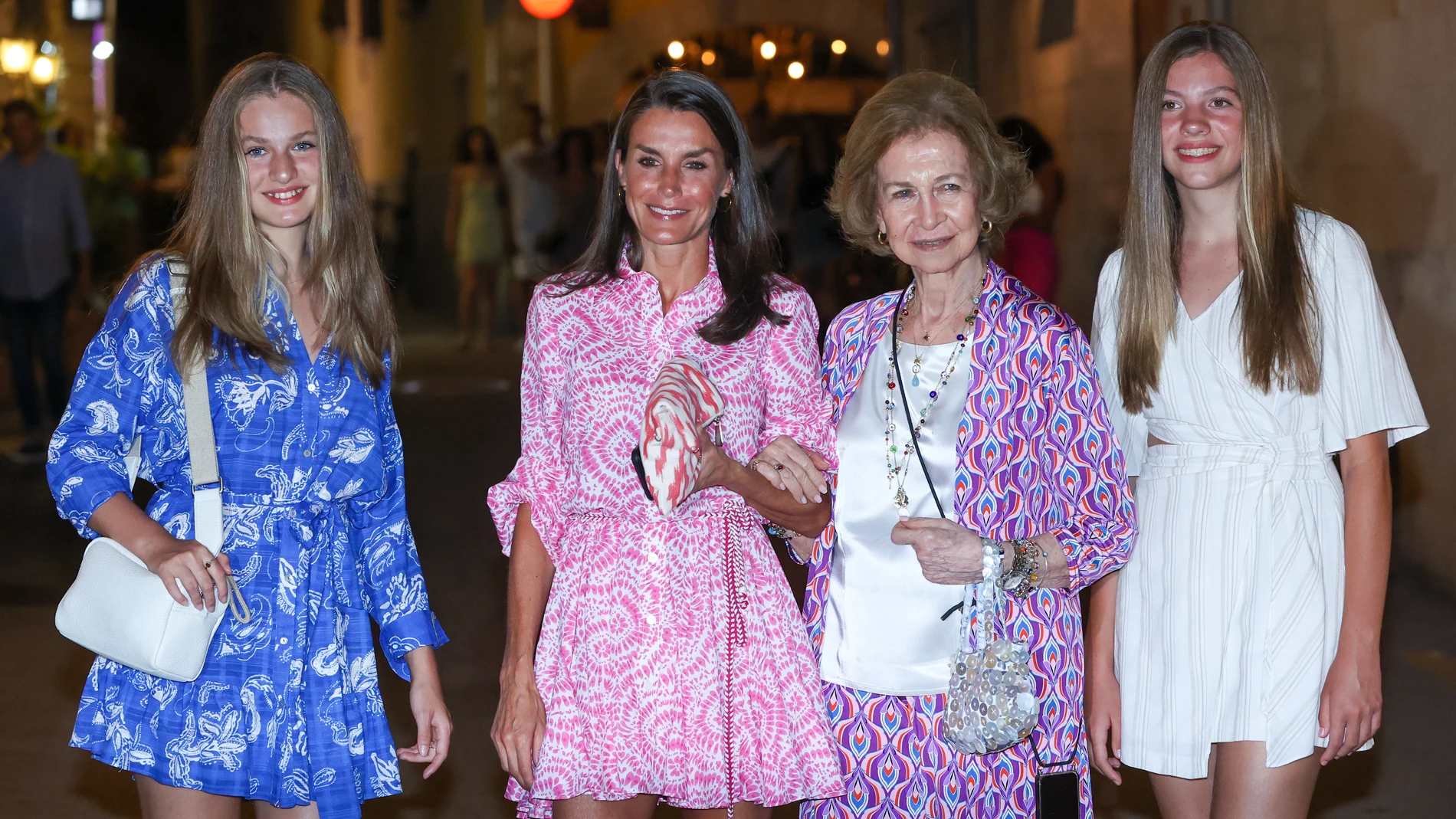 La princesa Leonor, la Reina Letizia, la Reina Sofía y la infanta Sofía