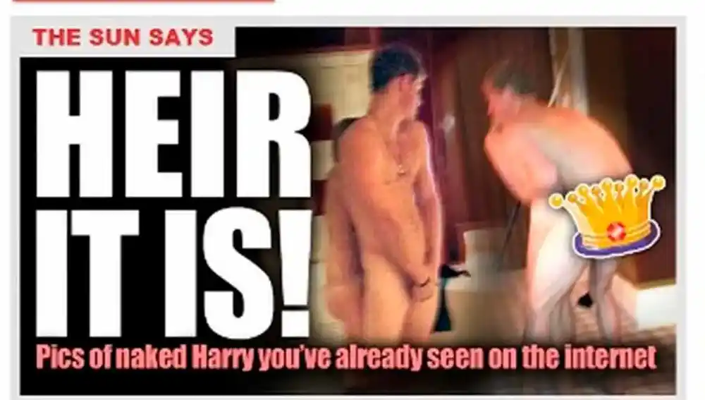 El príncipe Harry, desnudo en &quot;The Sun&quot;