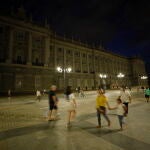 El Palacio Real de Madrid con la iluminación apagada