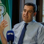 El presidente andaluz, Juanma Moreno. EFE/Julio Muñoz