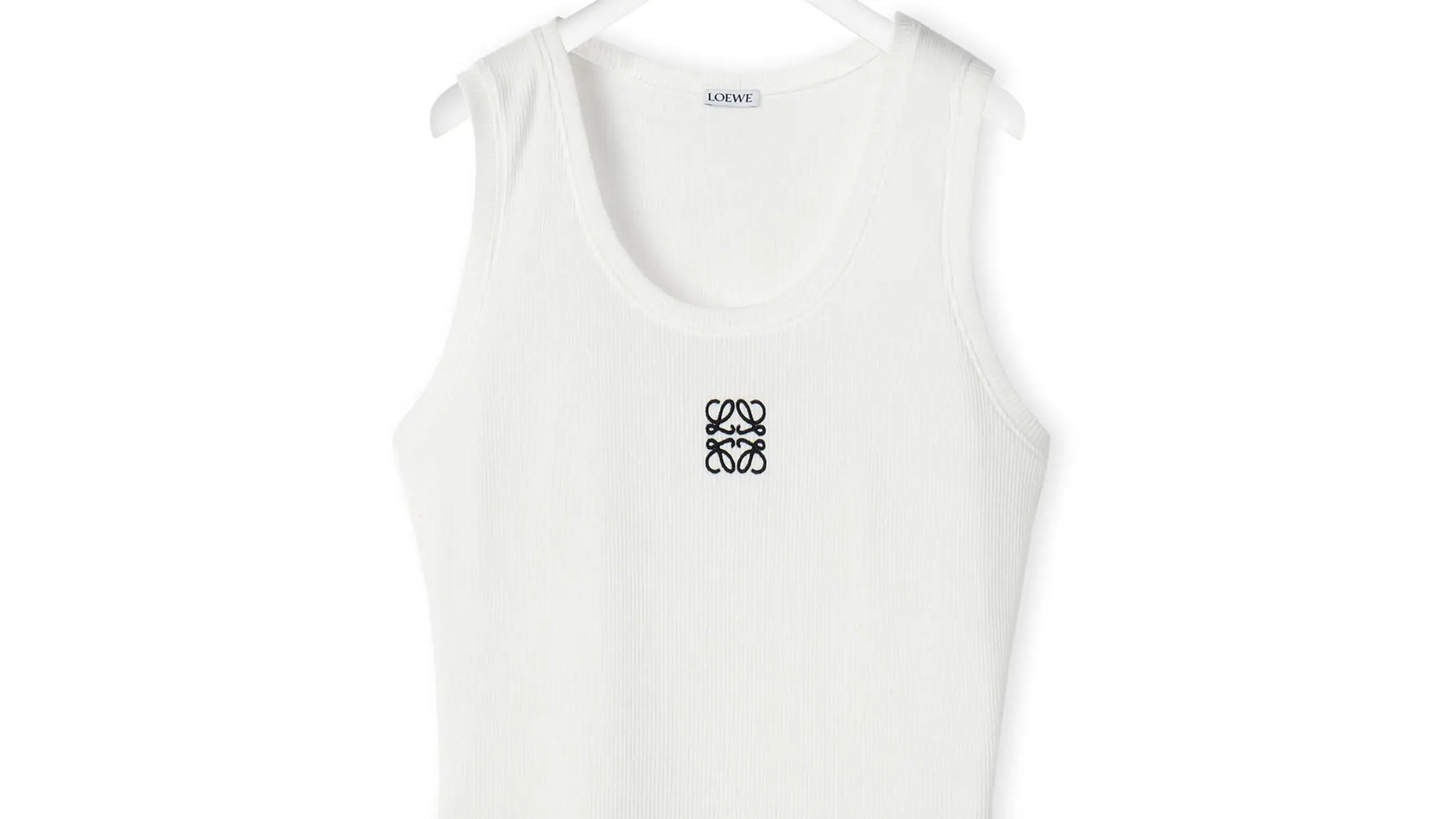 LOEWE Cropped Cotton Anagram Tank Top