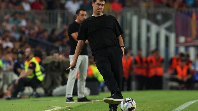 Andoni Iraola, entrenador del Rayo Vallecano.