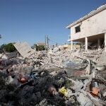 Estado en el que quedó una casa de Alcanar (Tarragona) tras una explosión ocurrida, que los Mossos d´Esquadra han vinculado al atentando terrorista cometido en la Rambla de Barcelona.