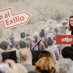La ministra de Derechos Sociales y Agenda 2030, Ione Belarra, interviene en la presentación de la segunda edición de 'Ruta al exilio', en el Círculo de Bellas Artes