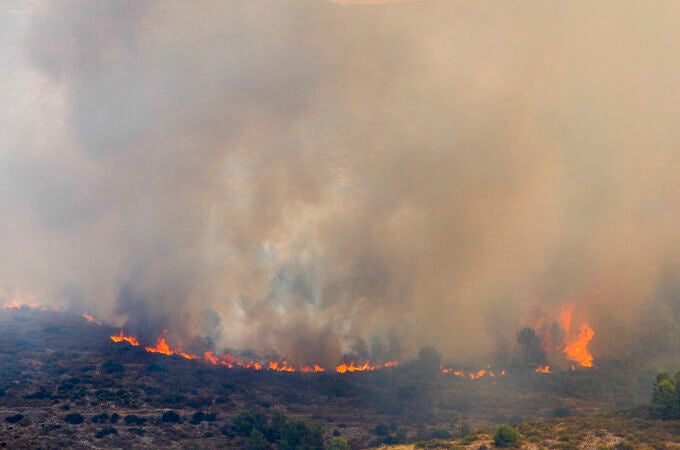 El incendio forestal de Vall d'Ebo (Alicante) se ha estabilizado tras quemar más de 12.000 hectáreas