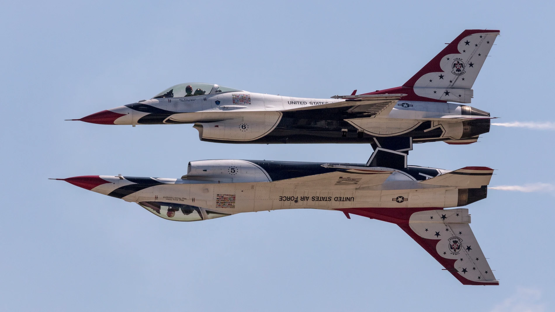 Dos cazas F-16