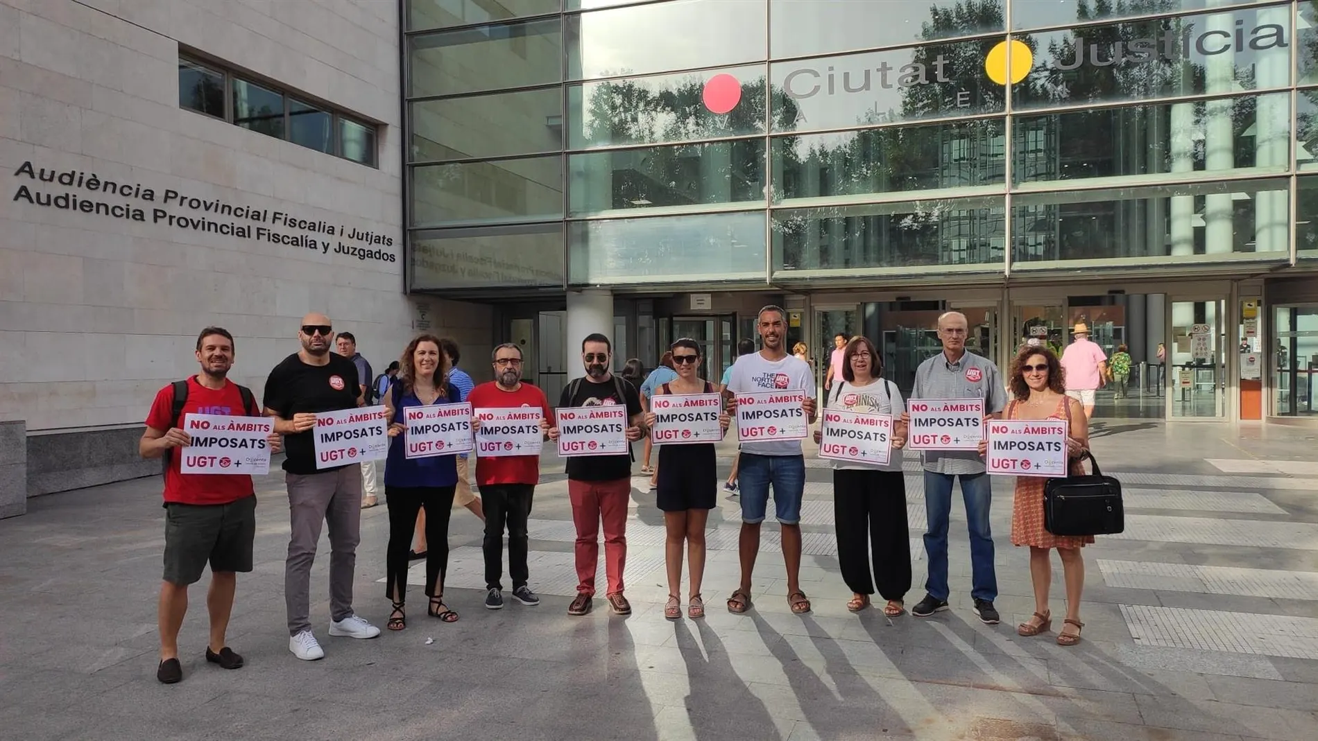 Imagen de la presentación del recurso de UGT ante el TSJ