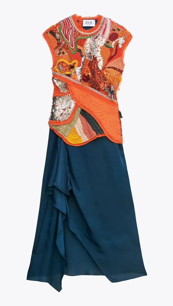 Vestido abalorios Limited Edition, de Zara