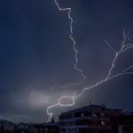 Imagen de una tormenta eléctrica registrada en Gandía este verano