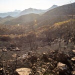 Imagen de la Vall d'Ebo, en el interior norte de la provincia de Alicante, tras el incendio