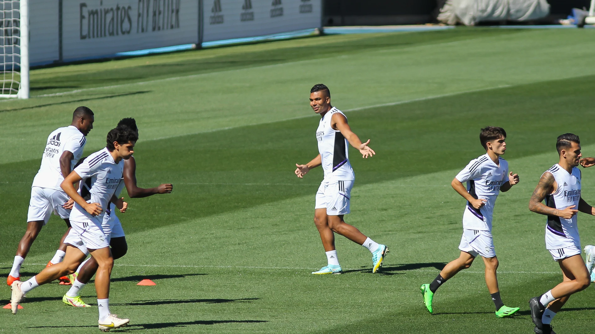 Casemiro, en su último entrenamiento con el Real Madrid