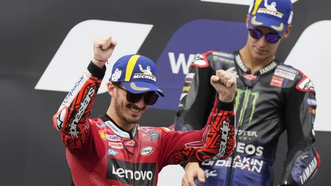 Bagnaia y Quartararo, en el podio tras el Gran Premio de Austria de MotoGP