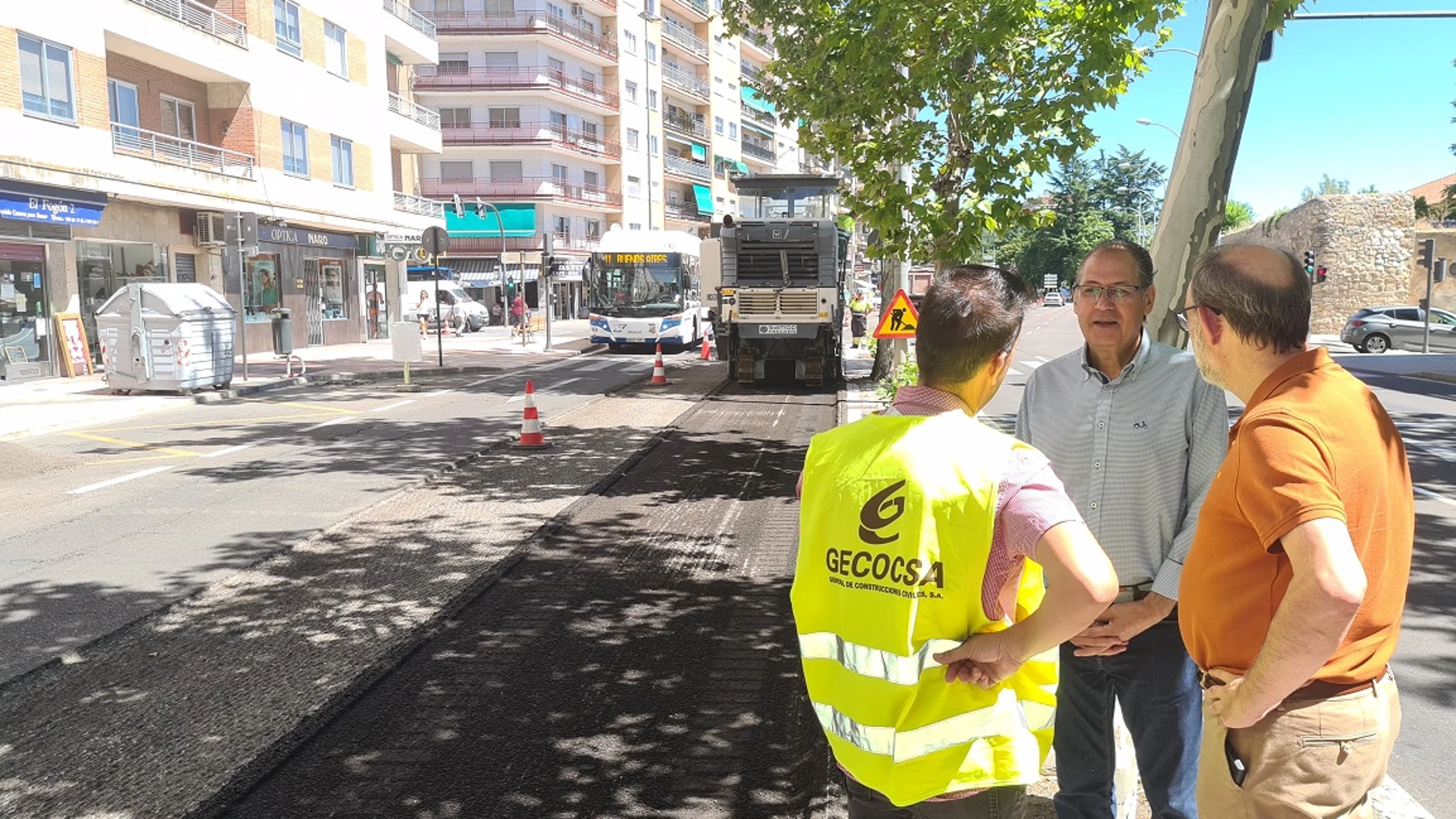 El concejal de Fomento y Tráfico, Fernando Carabias, visita los trabajos