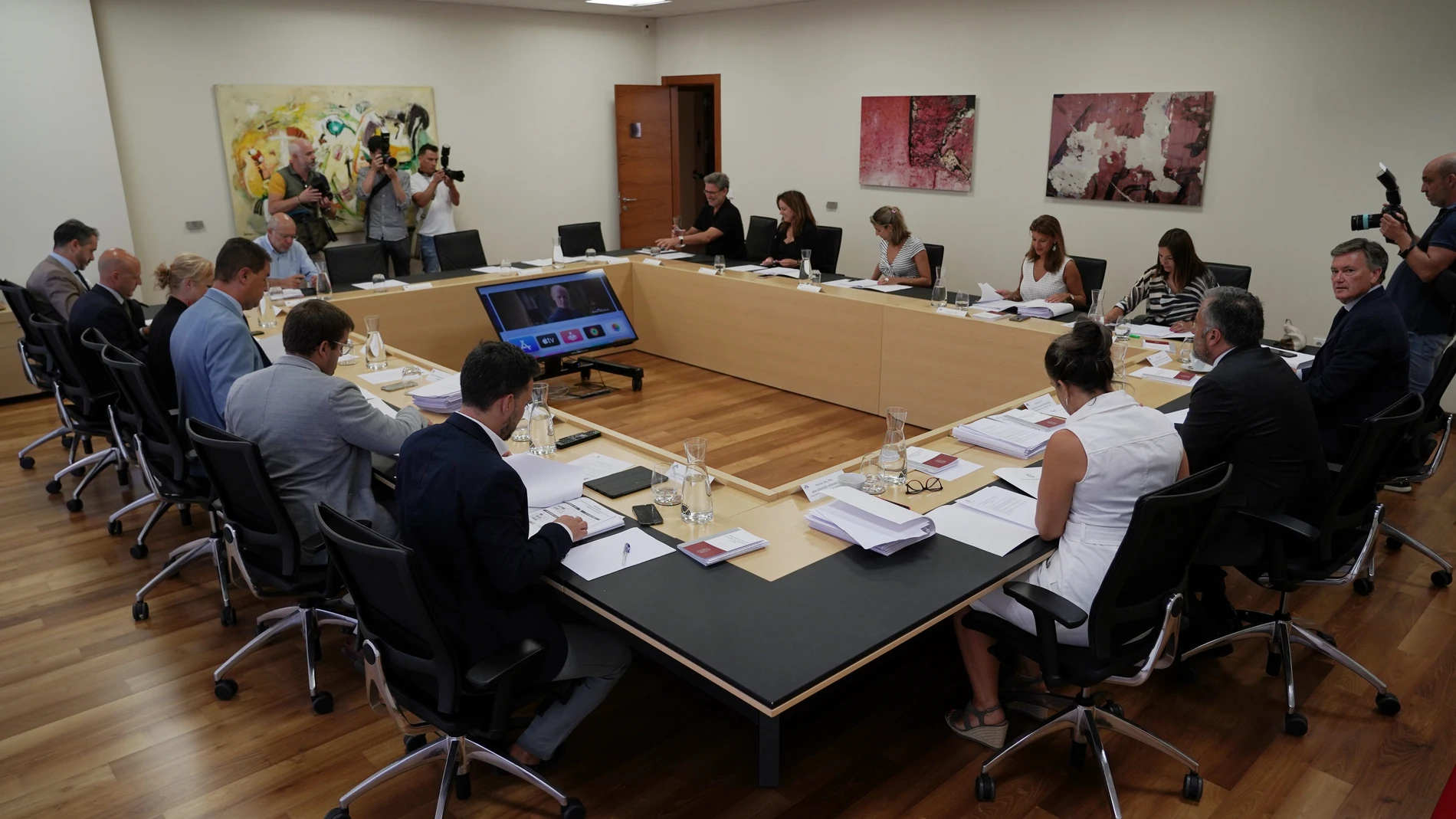 Reunión de la Junta de portavoces de las Cortes de Castilla y León