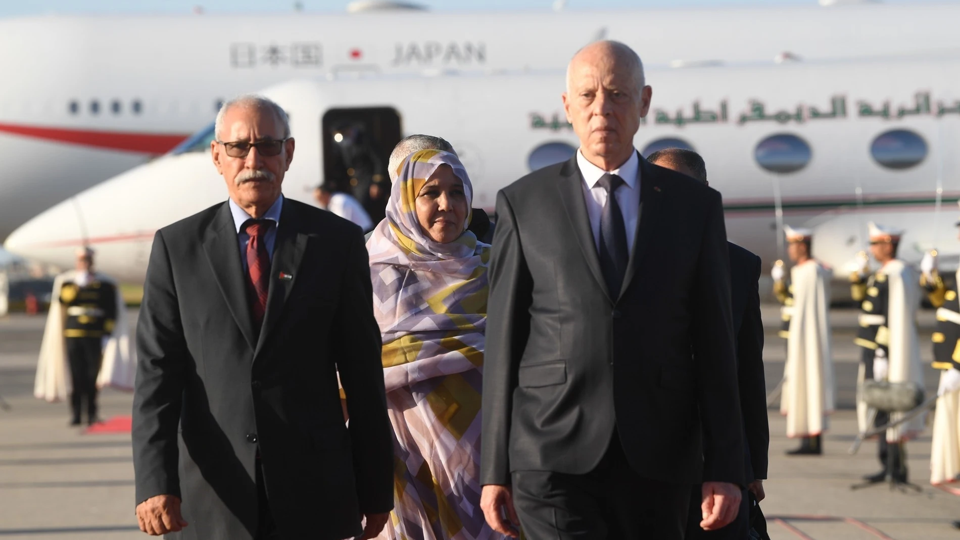 El presidente de Túnez, Kais Saied, recibe al líder del Frente Polisario, Brahim Ghali