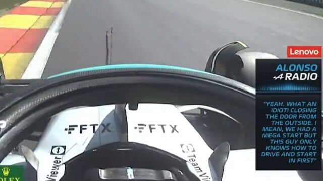 Hamilton hizo enfadar a Alonso en Spa