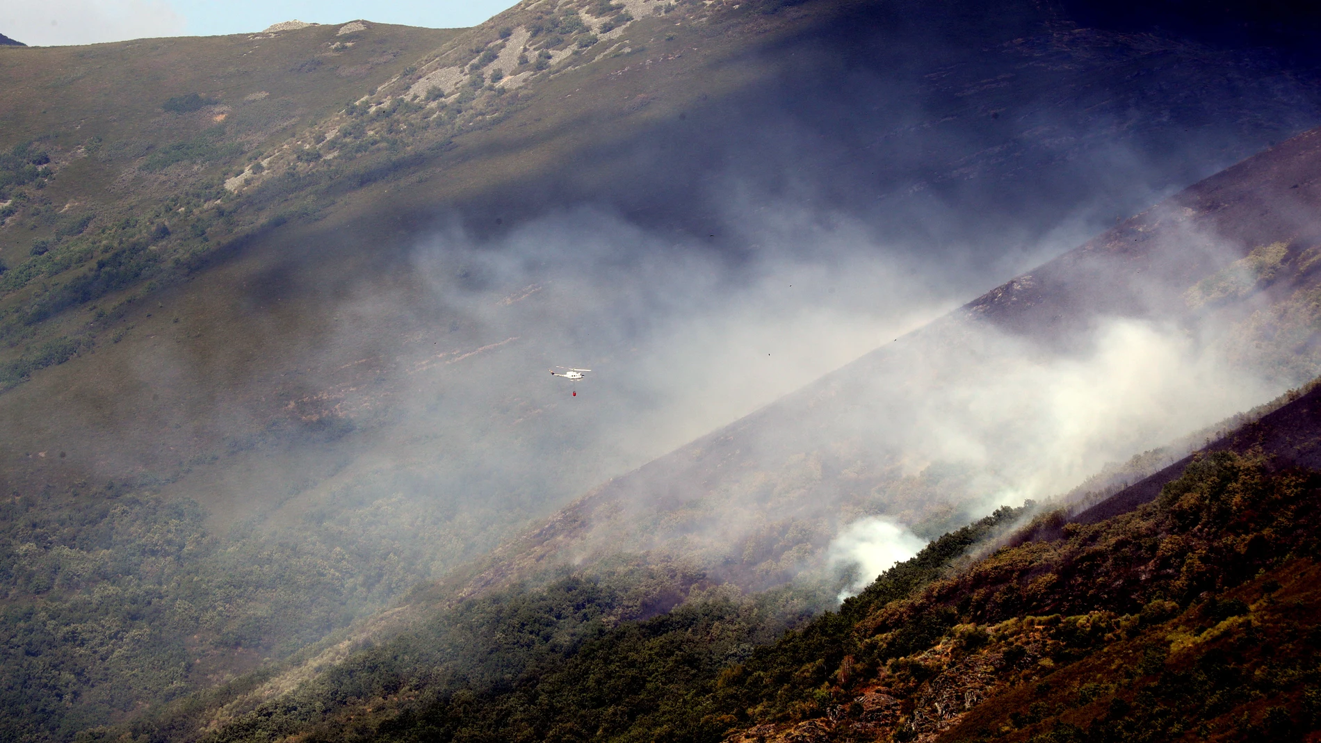 Incendio forestal declarado en Igueña (León), en la comarca de El Bierzo el pasado mes de agosto