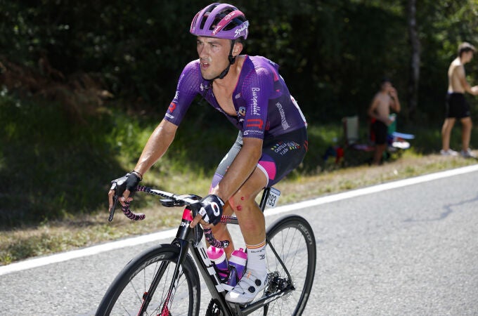 José Manuel Díaz, en una etapa de la Vuelta a España