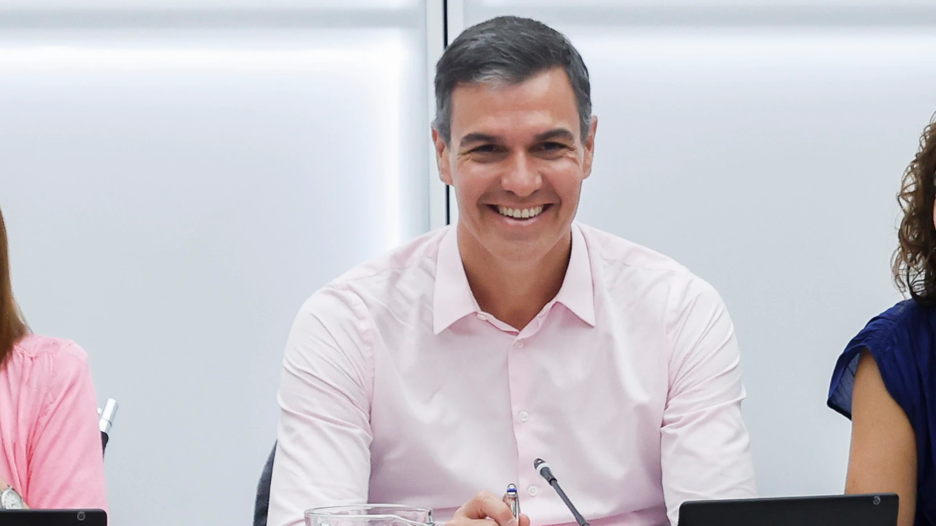 El presidente del Gobierno, Pedro Sánchez, durante la reunión de la Ejecutiva Federal del PSOE en su sede de la calle Ferraz en Madrid