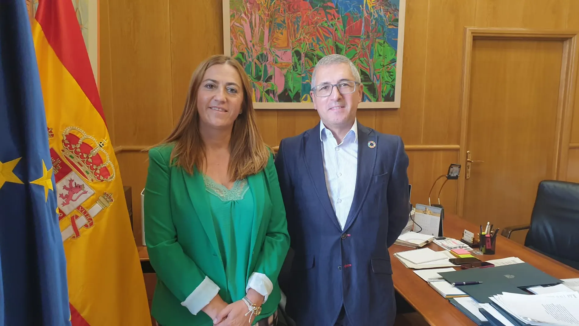 La delegada del Gobierno en Castilla y León, Virginia Barcones, se reúne con el secretario de Estado Hugo Morán
