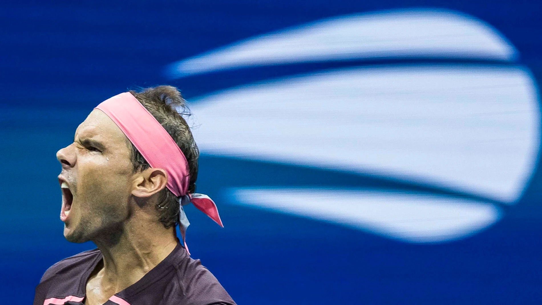 Rafa Nadal, durante su partido de primera ronda del US Open