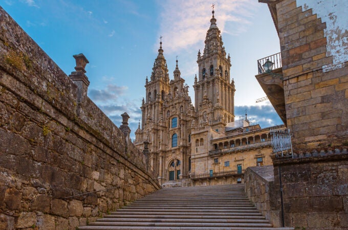 Vista de la catedral de Santiago de Compostela