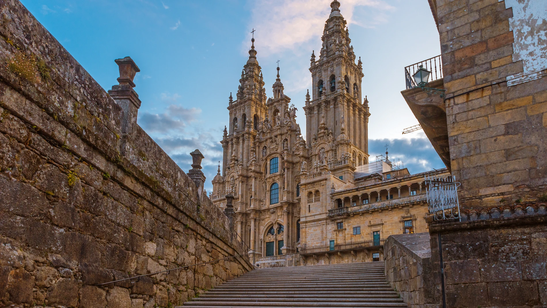Vista de la catedral de Santiago de Compostela