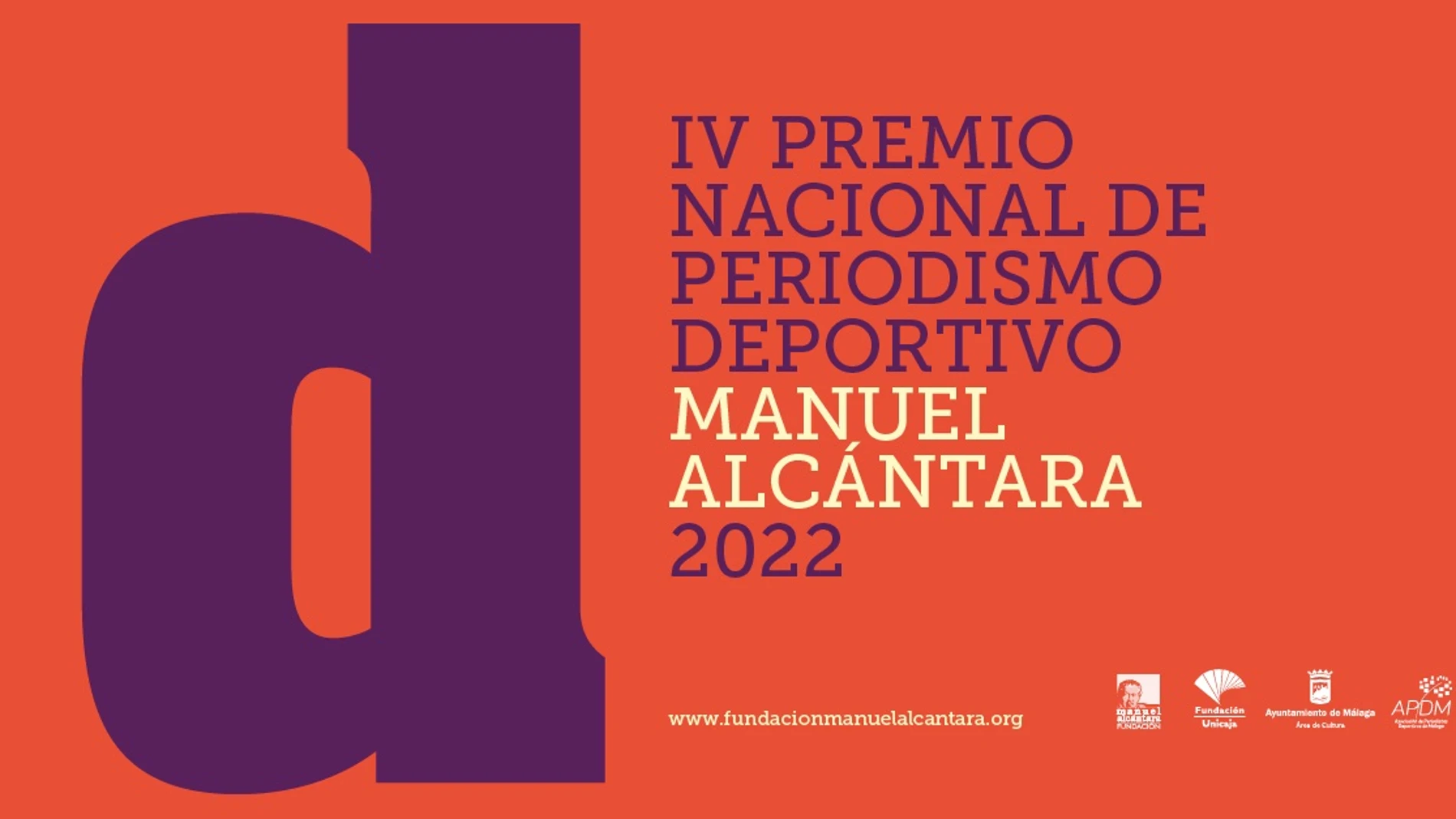 Cartel de la cuarta edición del Premio Nacional de Periodismo Deportivo Manuel Alcántara. FUNDACIÓN MANUEL ALCÁNTARA