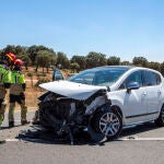 Accidente en la carretera de Matilla de los Caños, en el cruce del Hospital de los Montalvos