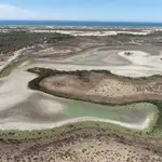 Laguna de Santa Olalla, en Doñana, seca en agosto de 2022.